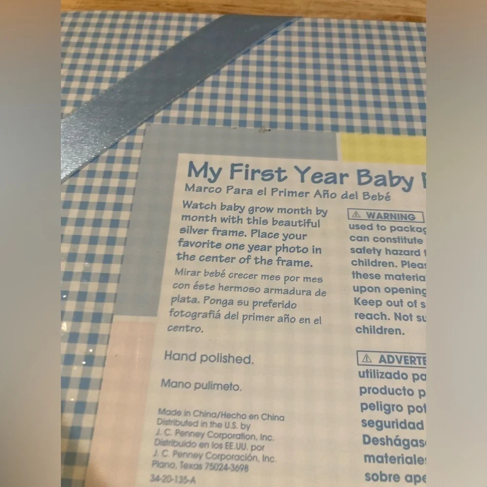 Vintage My 1st year baby frame .A frame with a years worth of photos. Boy. NWT